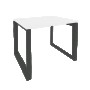 Стол рабочий на О-образном м/к Onix Белый бриллиант/Антрацит металл O.MO-SP-1.8 980*800*750