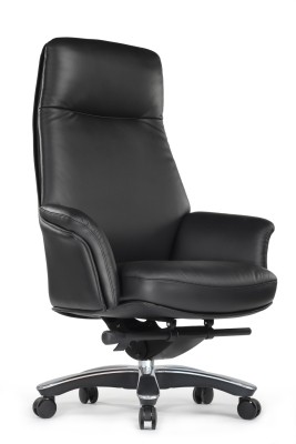 Кресло для руководителя Riva Design Batisto A2018 черная кожа